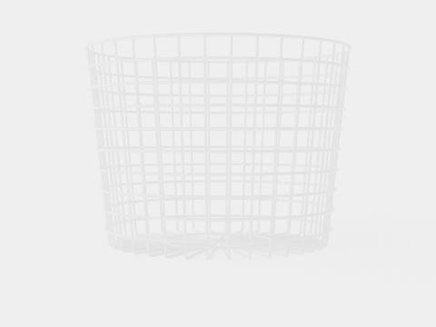 Metal Storage Basket White 3D Модель