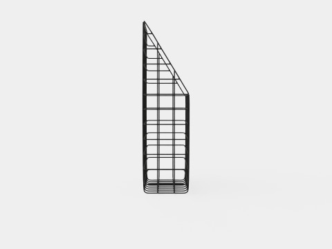 Metal Wall Storage Basket Black Modelo 3D