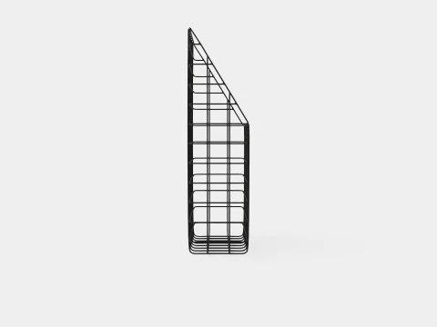 Metal Wall Storage Basket Black 3D Model