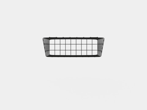 Metal Wall Storage Basket Black Modelo 3D