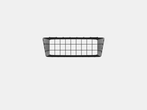 Metal Wall Storage Basket Black 3D Model