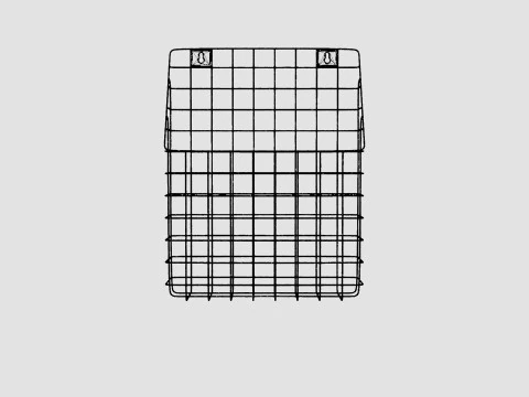 Metal Wall Storage Basket Black 3D Model
