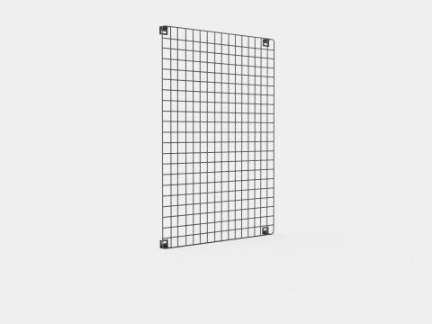 Metal wall storage grid Black 3D Model