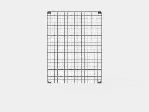 Metal wall storage grid Black 3D Model