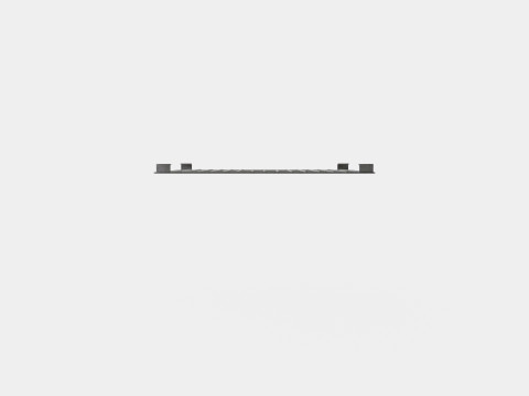 Metal wall storage grid Black 3D Model
