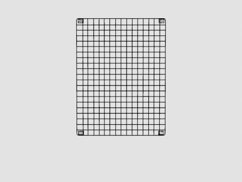 Metal wall storage grid Black 3D Model