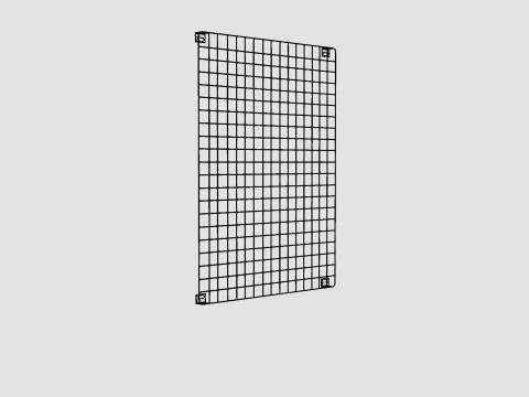 Metal wall storage grid Black 3D Model