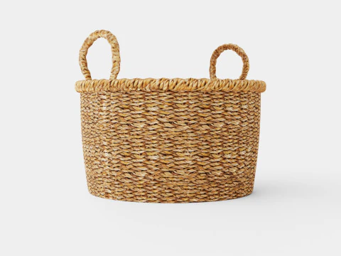 海苔の低い収納バスケット 3Dモデル