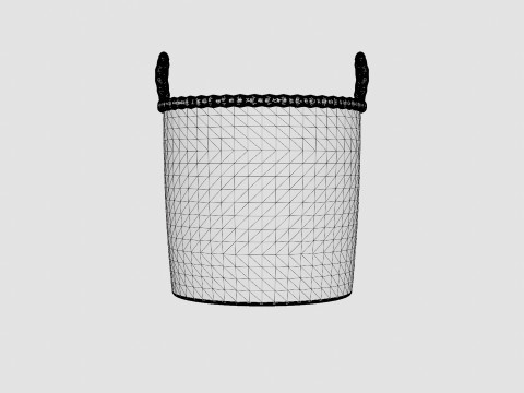 Seagrass storage basket 3D Model