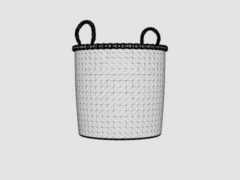 Seagrass storage basket 3D Model