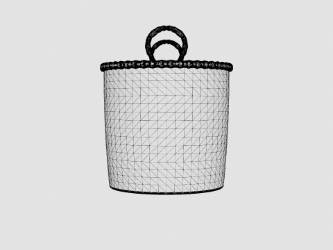Seagrass storage basket 3D Model