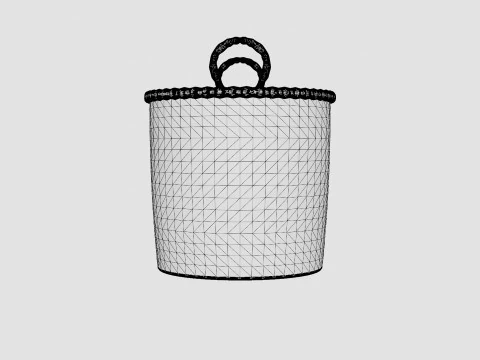 Seagrass storage basket 3D Model