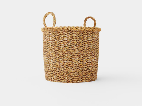 Seagrass storage basket Model 3D