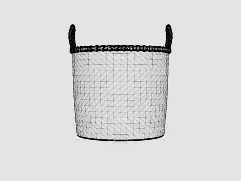 Seagrass storage basket 3D Model