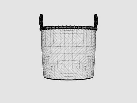 Seagrass storage basket 3D Model