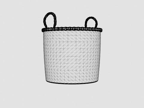 Seagrass storage basket 3D Model