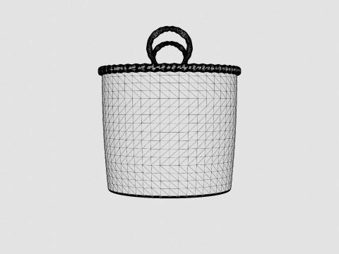 Seagrass storage basket 3D Model