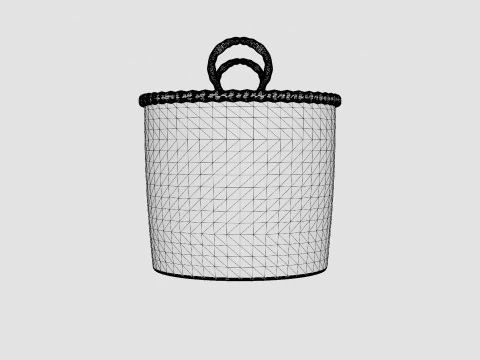 Seagrass storage basket 3D Model