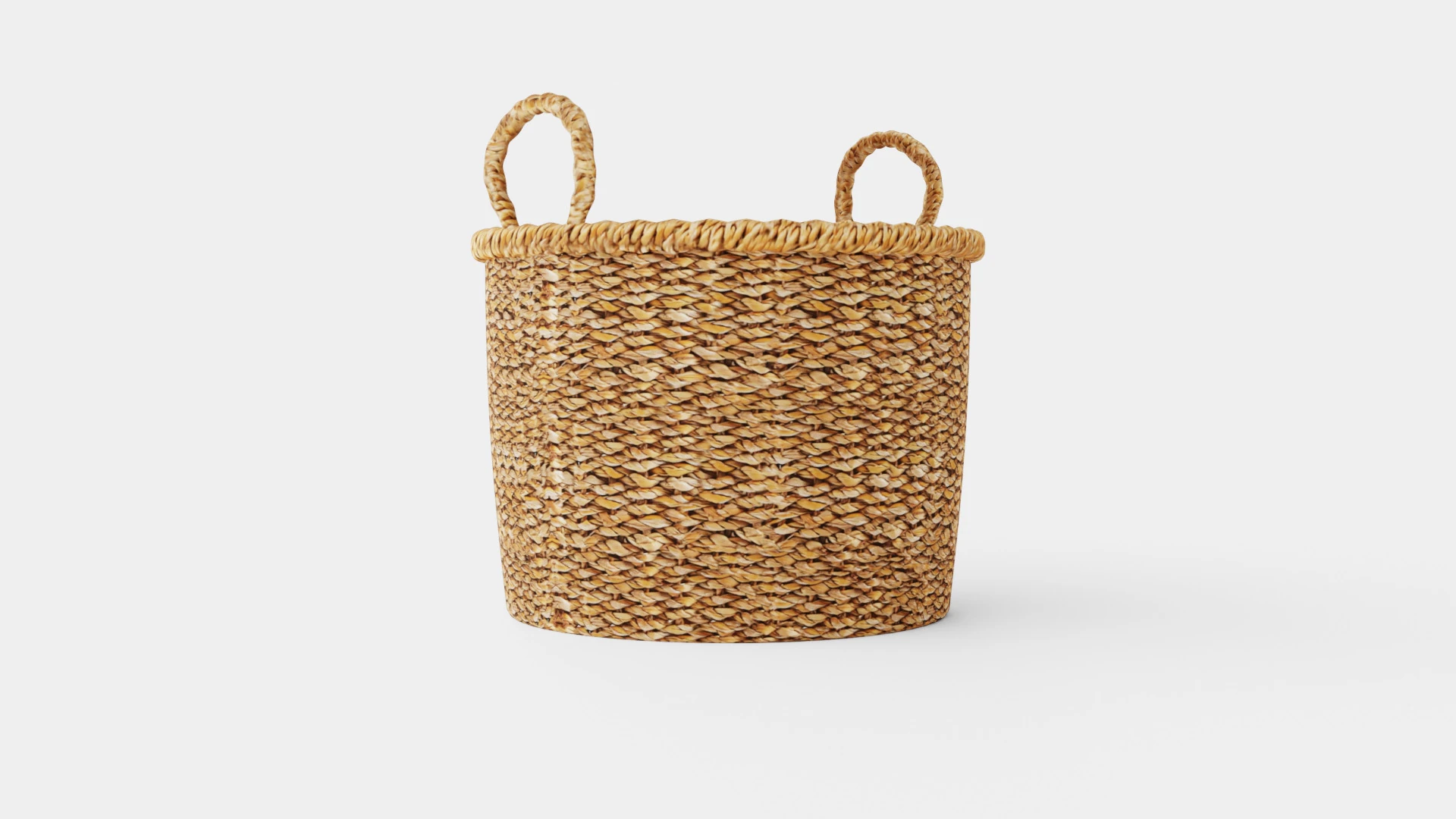 Small seagrass storage basket 3D Model .c4d .max .obj .3ds .fbx .stl .blend 
