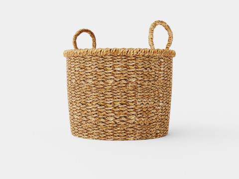 Small seagrass storage basket 3D Model