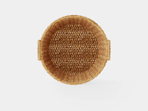 Small seagrass storage basket 3D Model