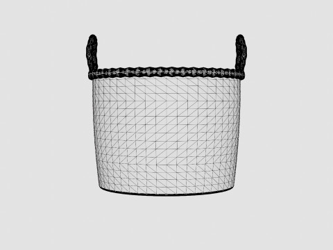Small seagrass storage basket 3D Model
