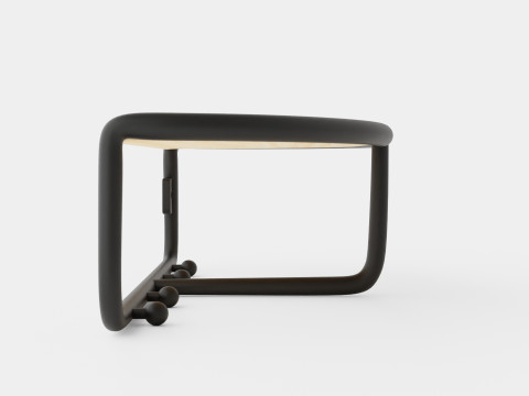 Wooden Hat Rack Black 3D Model