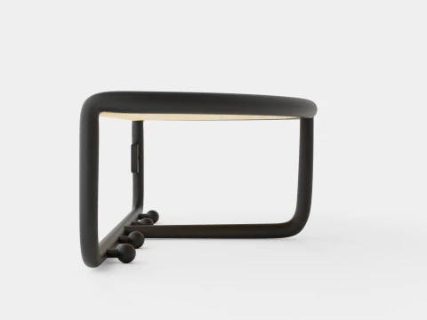 Wooden Hat Rack Black 3D Model