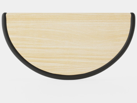 Wooden Hat Rack Black 3D Model