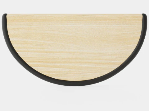 Wooden Hat Rack Black 3D Model