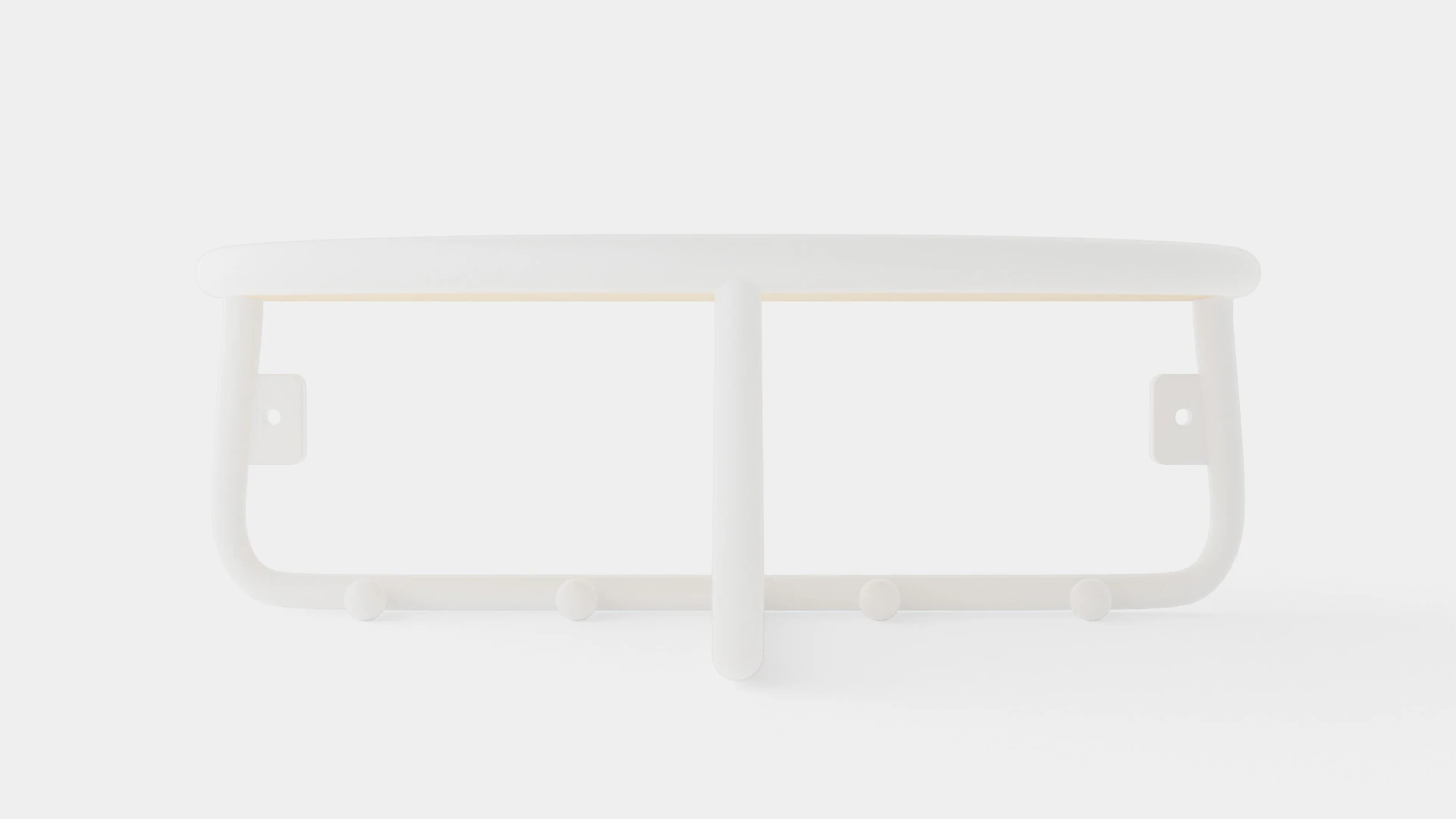 Wooden Hat Rack White 3D Model .c4d .max .obj .3ds .fbx .stl .blend 