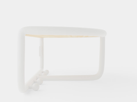 Wooden Hat Rack White Model 3D