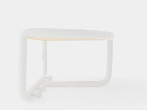 Wooden Hat Rack White 3D Model