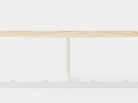 Wooden Hat Rack White Model 3D