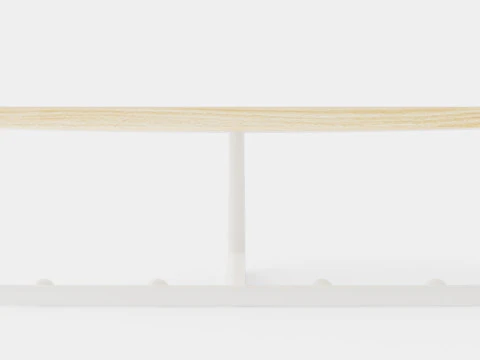 Wooden Hat Rack White 3D Model