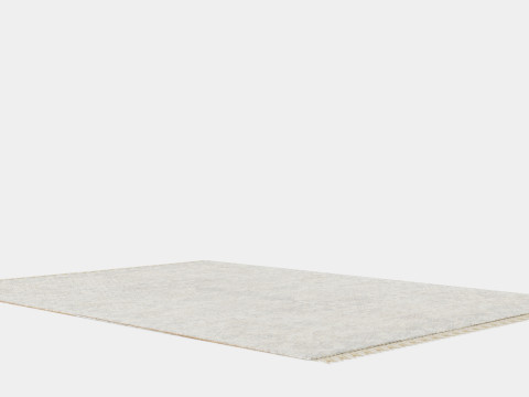 Jute-blend Rye Beige Grey 3D Model