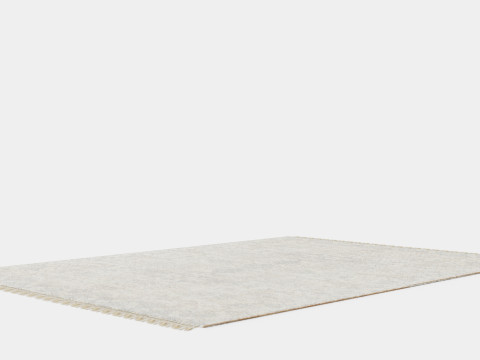 Jute-blend Rye Beige Grey 3D Model
