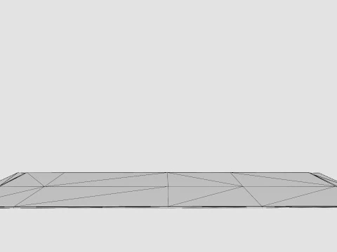 Jute-blend Rye Beige Grey 3D Model