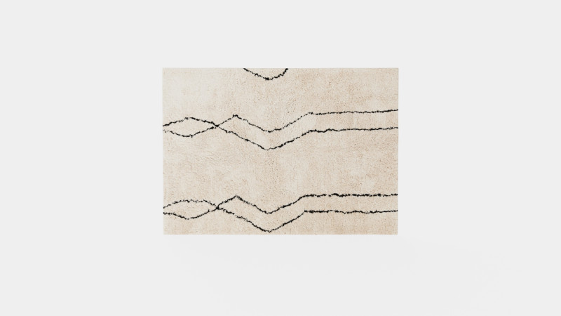 Patterned Pile Rug Beige Model 3D .c4d .max .obj .3ds .fbx .stl .blend