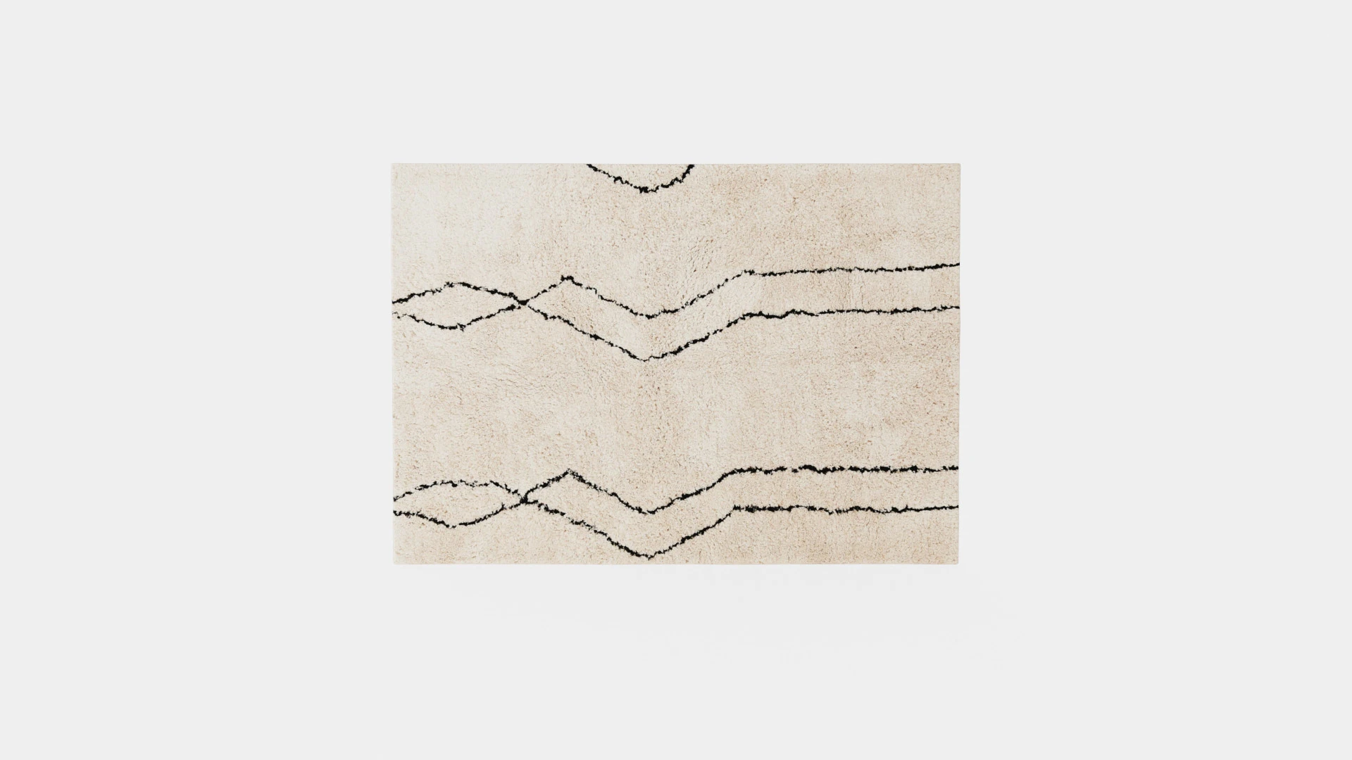 Patterned Pile Rug Beige 3D Model .c4d .max .obj .3ds .fbx .stl .blend 
