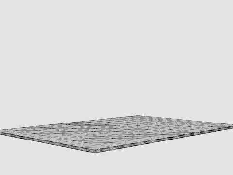 Patterned Pile Rug Beige 3D Model
