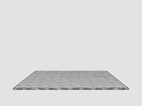 Patterned Pile Rug Beige Model 3D