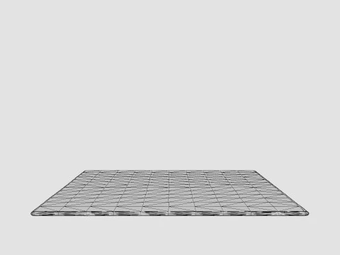 Patterned Pile Rug Beige 3D Model