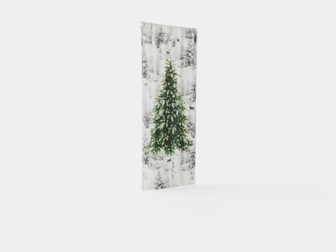 Printed canvas curtain 3D Model