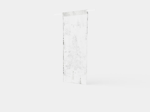 Printed canvas curtain 3D Model