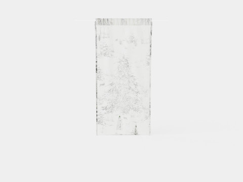 Printed canvas curtain 3D Model