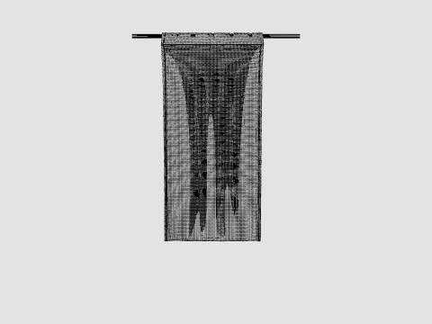 Printed canvas curtain 3D Model