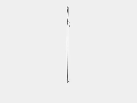 Curtain Length in Linen Mix Light Grey 3D Model