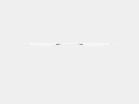 Curtain Length in Linen Mix Light Grey 3D Модель