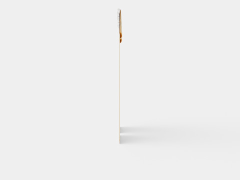 Curtain Length in Linen Mix Beige Model 3D